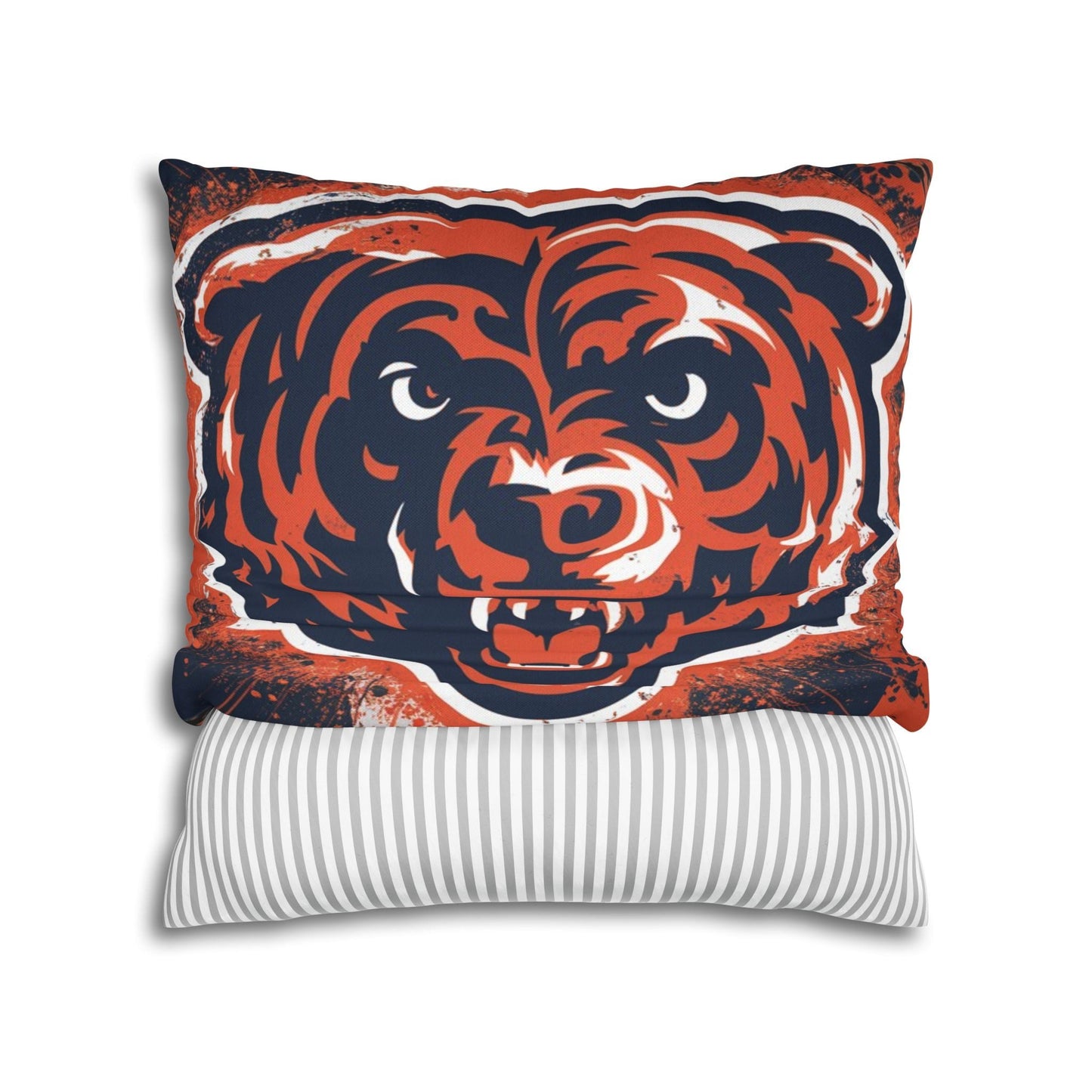 Chicago Football Pillowcase Cover | Retro Bears Decor for Man Cave, Game Room | Perfect Gift for Chicago Football Fans