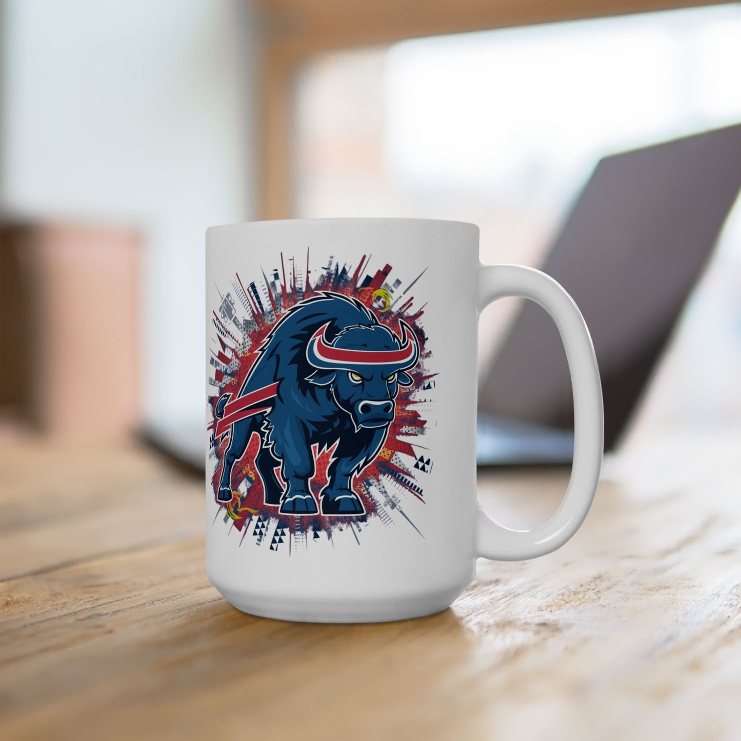 Buffalo Bills Blue Bison Coffee Mug - Dynamic Sports Design