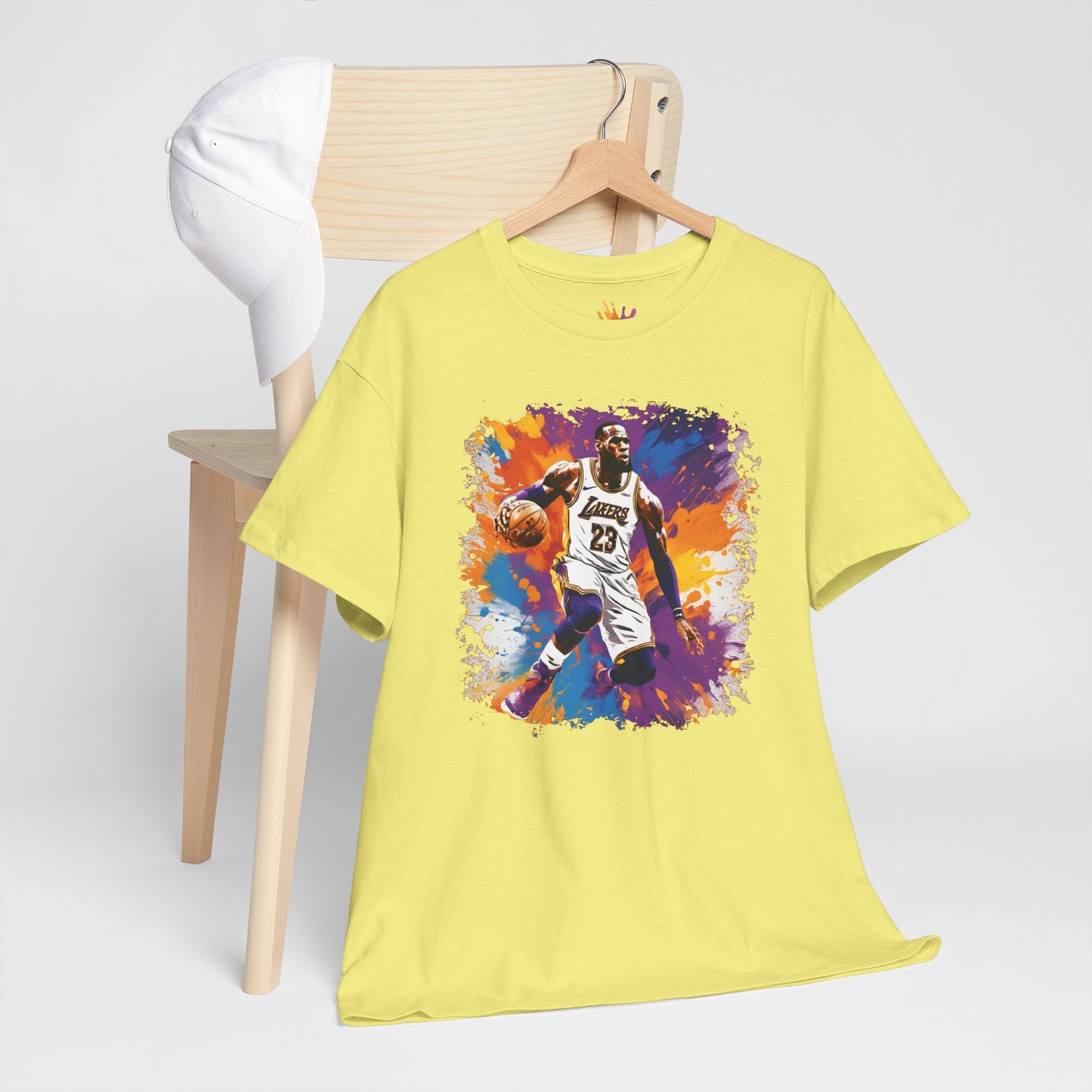 LeBron James Inspired Color Splash T-Shirt Iconic Basketball Legend Design, Perfect for Fans, Comfortable Everyday Wear