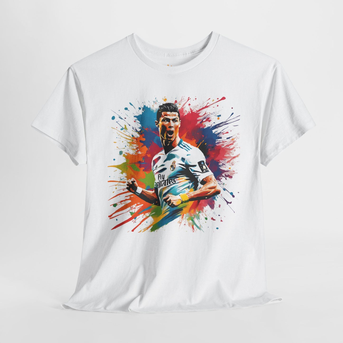 Cristiano Ronaldo Inspired T-Shirt | Color Splash Ronaldo Tee | Vibrant Soccer Fan Apparel