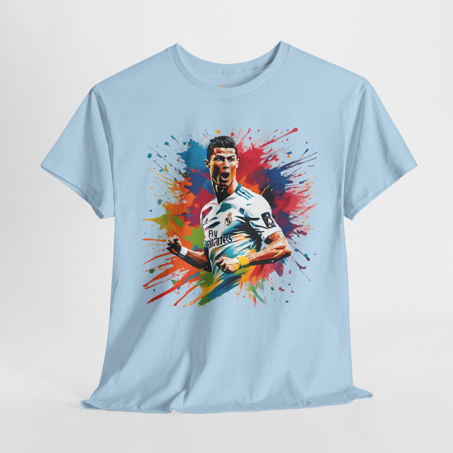 Cristiano Ronaldo Inspired T-Shirt | Color Splash Ronaldo Tee | Vibrant Soccer Fan Apparel