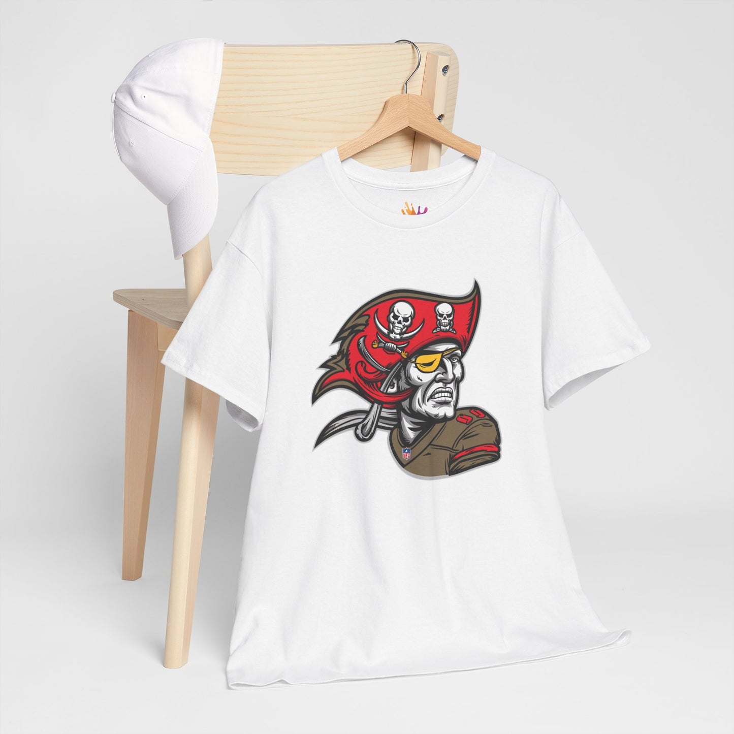 Tampa Bay Buccaneers Retro Pirate T-Shirt | NFL Football Fan Tee | Buccaneers Vintage Logo Shirt | Gift for Bucs Fan | Unisex Sports Apparel