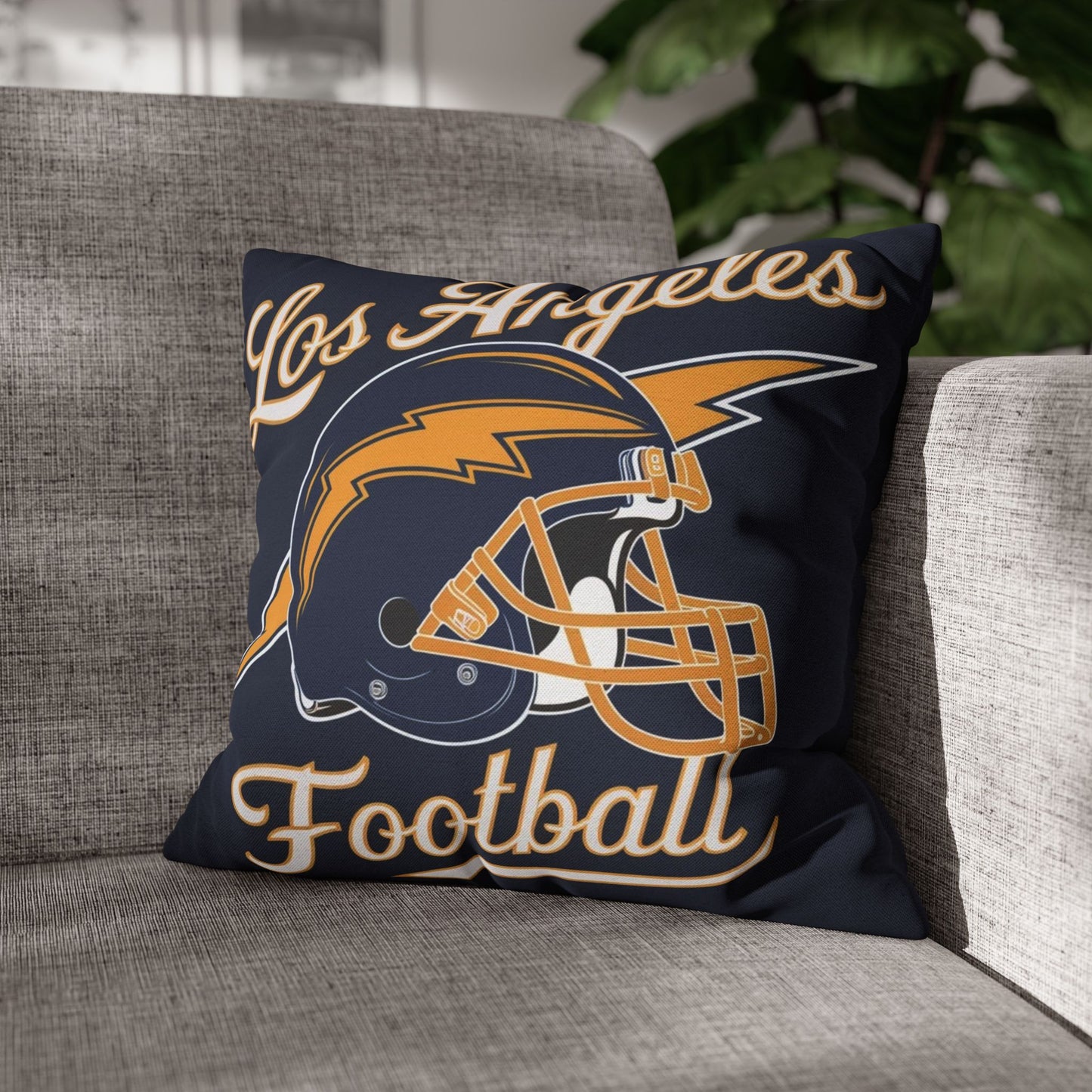 Los Angeles Football Helmet Pillow Cover | Decorative Fan Pillow Coverfor Game Rooms | Pillow Option Available