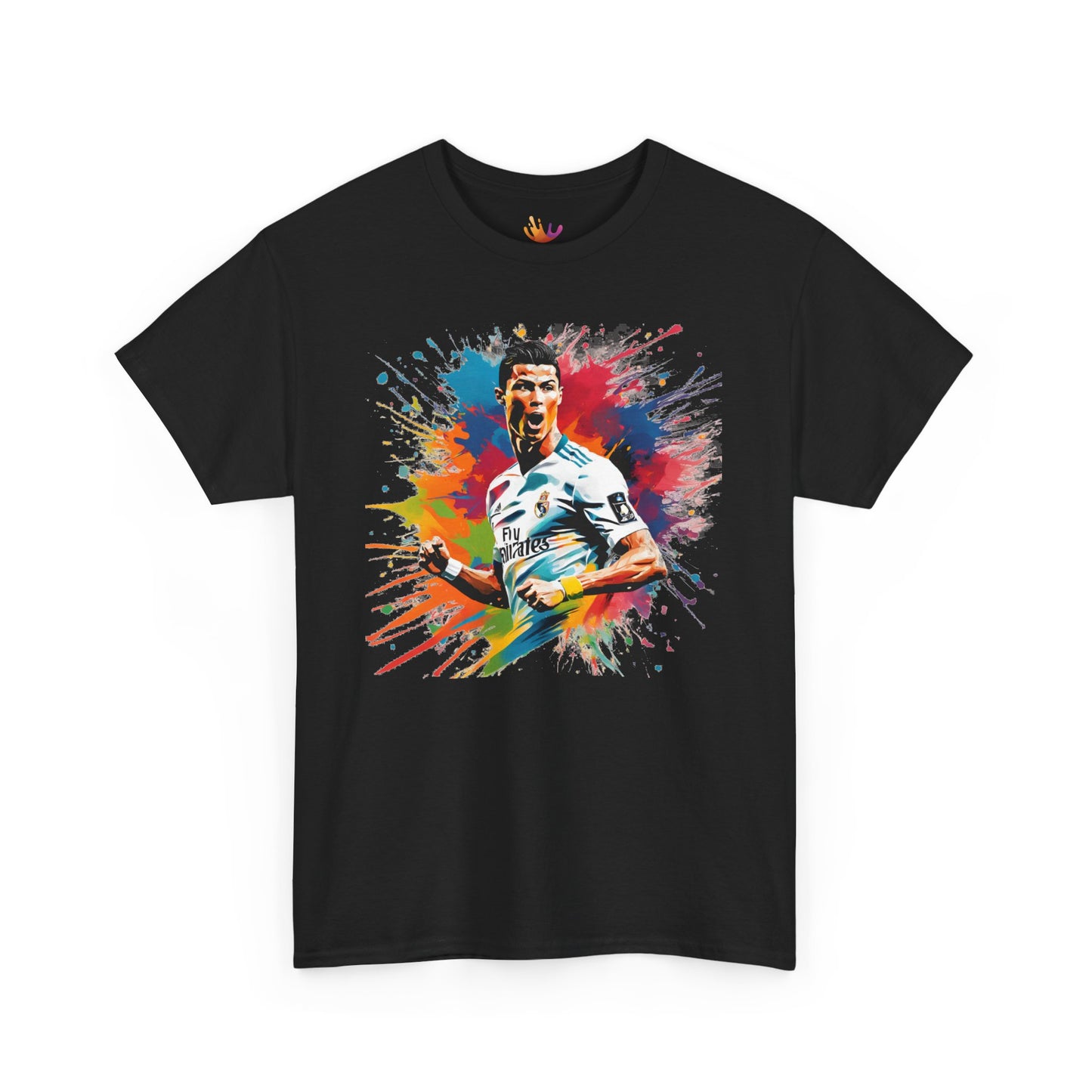 Cristiano Ronaldo Inspired T-Shirt | Color Splash Ronaldo Tee | Vibrant Soccer Fan Apparel