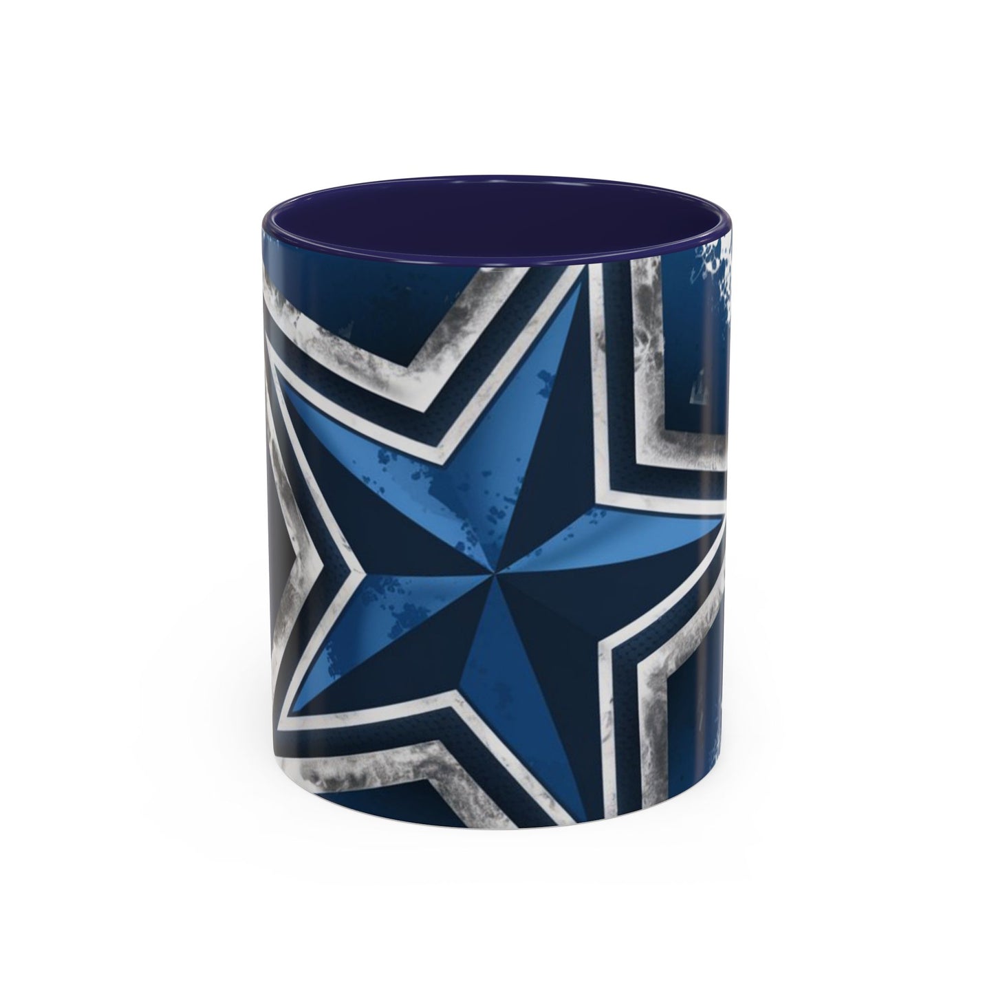 Dallas Star Logo Navy Accent Coffee Mug 11oz