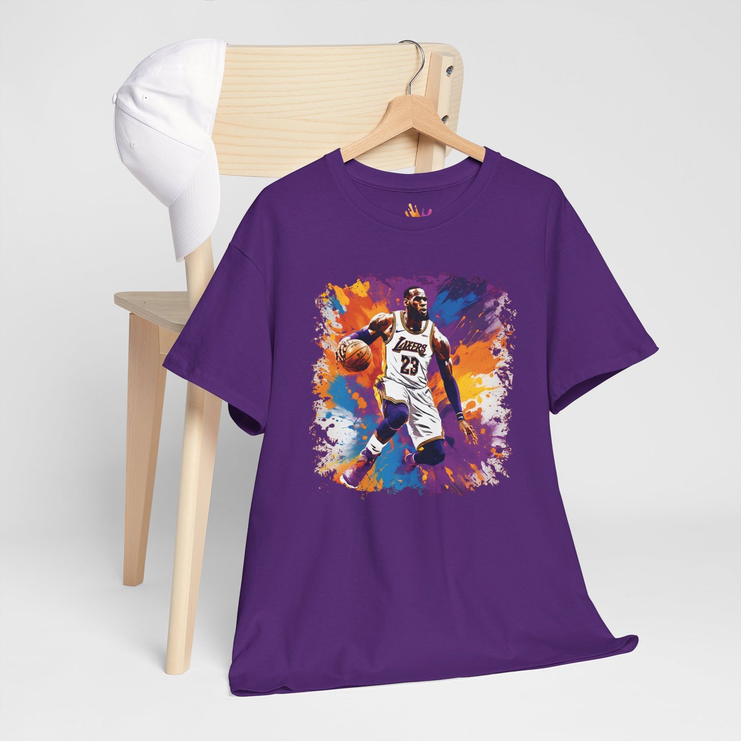 LeBron James Inspired Color Splash T-Shirt Iconic Basketball Legend Design, Perfect for Fans, Comfortable Everyday Wear