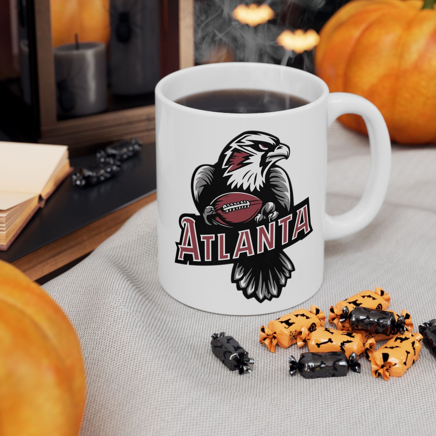 Atlanta Falcons Inspired Retro Coffee Mug | Vintage Falcons Football Cup | NFL Falcons Fan Drinkware | Colorful Drinkware