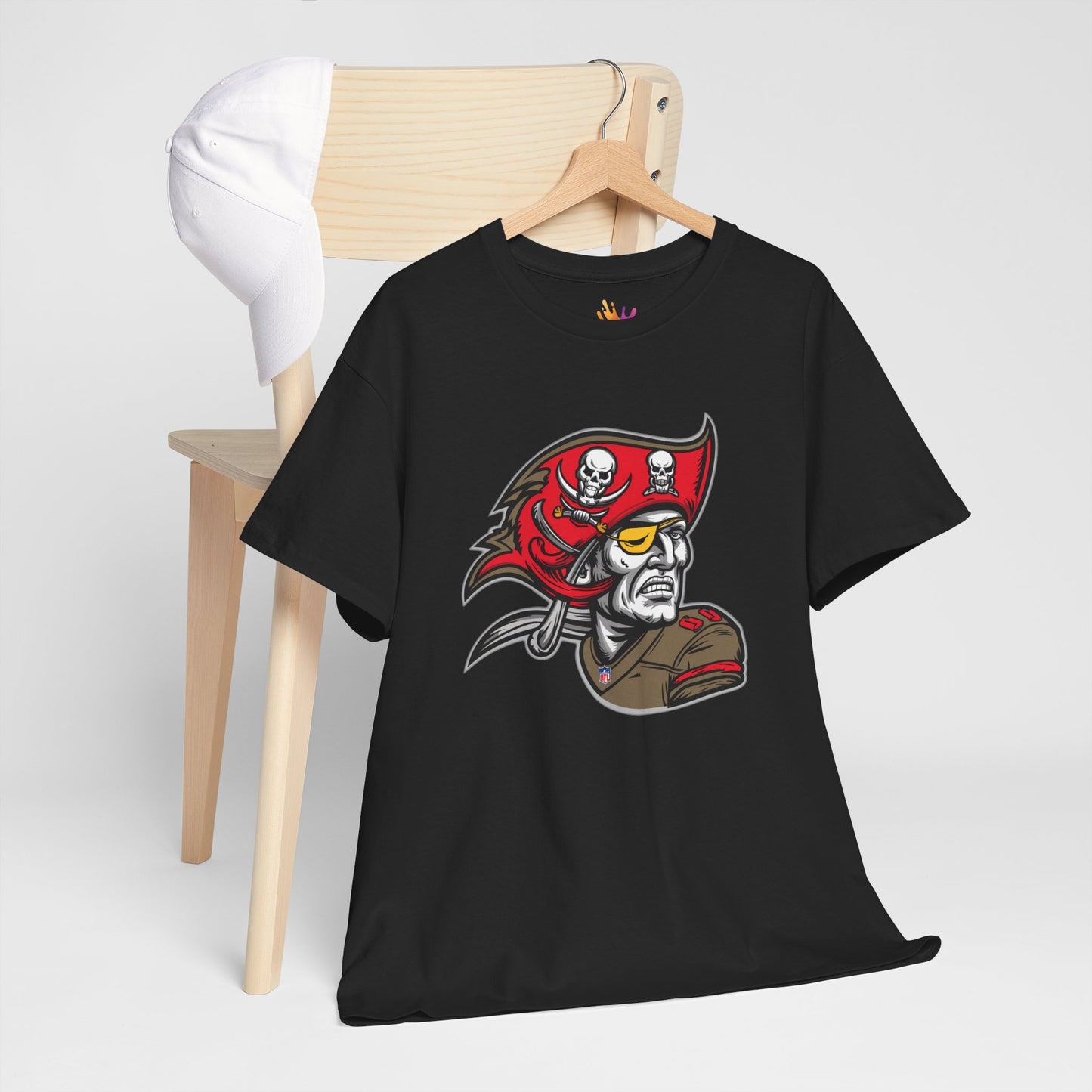 Tampa Bay Buccaneers Retro Pirate T-Shirt | NFL Football Fan Tee | Buccaneers Vintage Logo Shirt | Gift for Bucs Fan | Unisex Sports Apparel