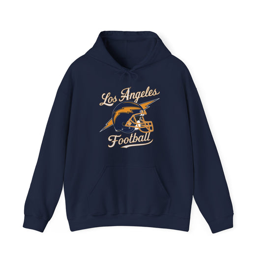 Los Angeles Football Retro Navy Pullover Hoodie, Los Angeles Chargers Inspired Halmet Design