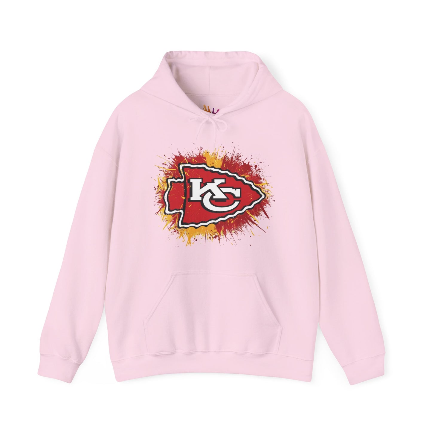 Kansas City Inspired Chiefs Hoodie | Retro Color Splash Design | Perfect for Game Days and Tailgates | Warm and Stylish Fan Gear