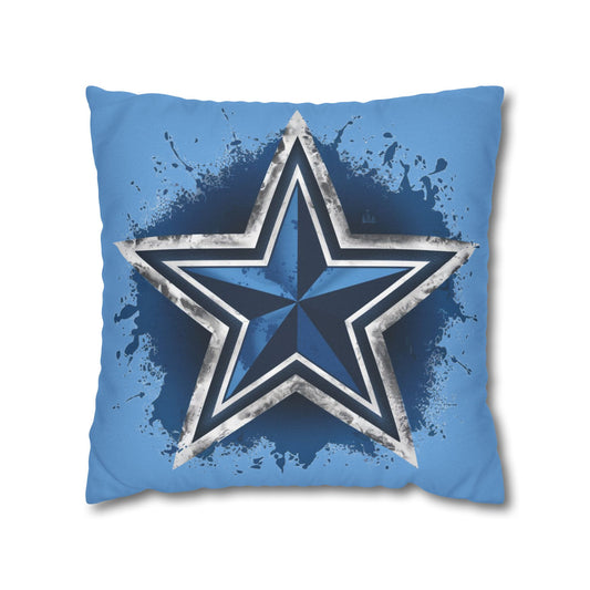 Dallas Cowboys Iconic Star Logo Blue Throw Pillow and Pillowcase