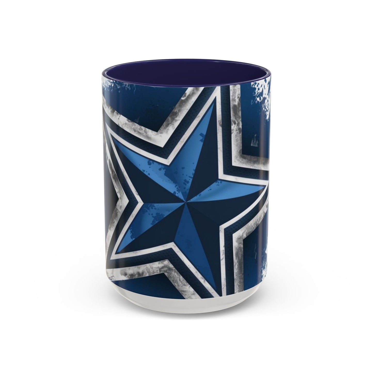 Dallas Star Logo Navy Accent Coffee Mug 15oz