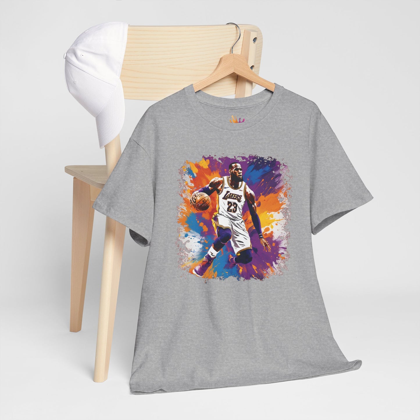 LeBron James Inspired Color Splash T-Shirt Iconic Basketball Legend Design, Perfect for Fans, Comfortable Everyday Wear