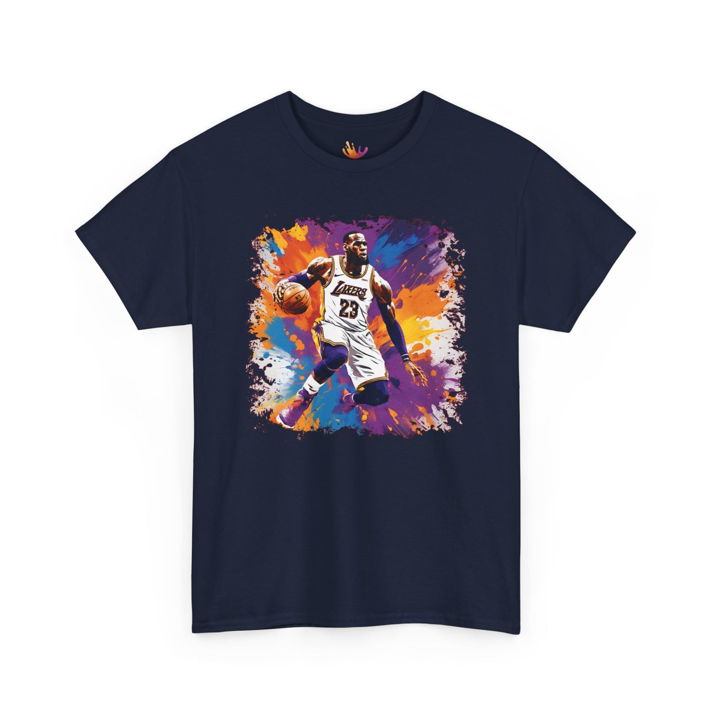 LeBron James Inspired Color Splash T-Shirt Iconic Basketball Legend Design, Perfect for Fans, Comfortable Everyday Wear