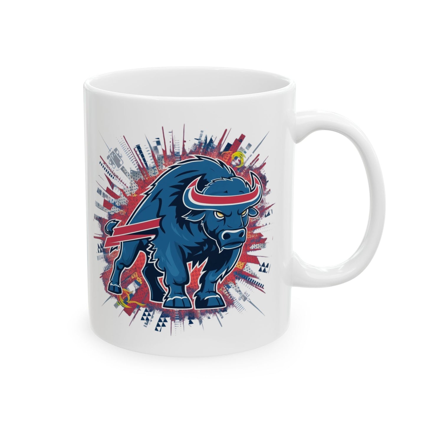 Buffalo Bills Blue Bison Coffee Mug - Dynamic Sports Design