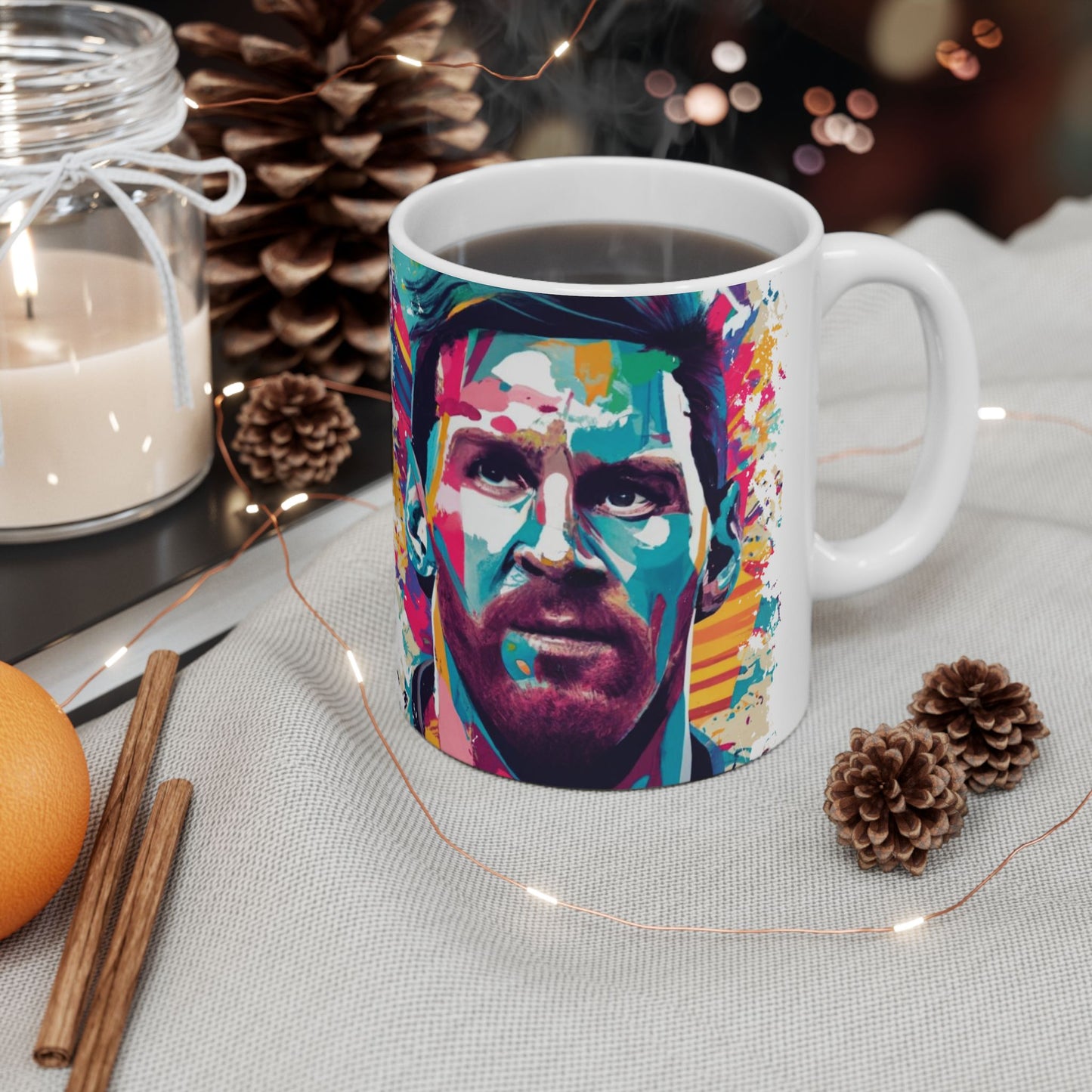 Lionel Messi Color Splash Ceramic Coffee Mug