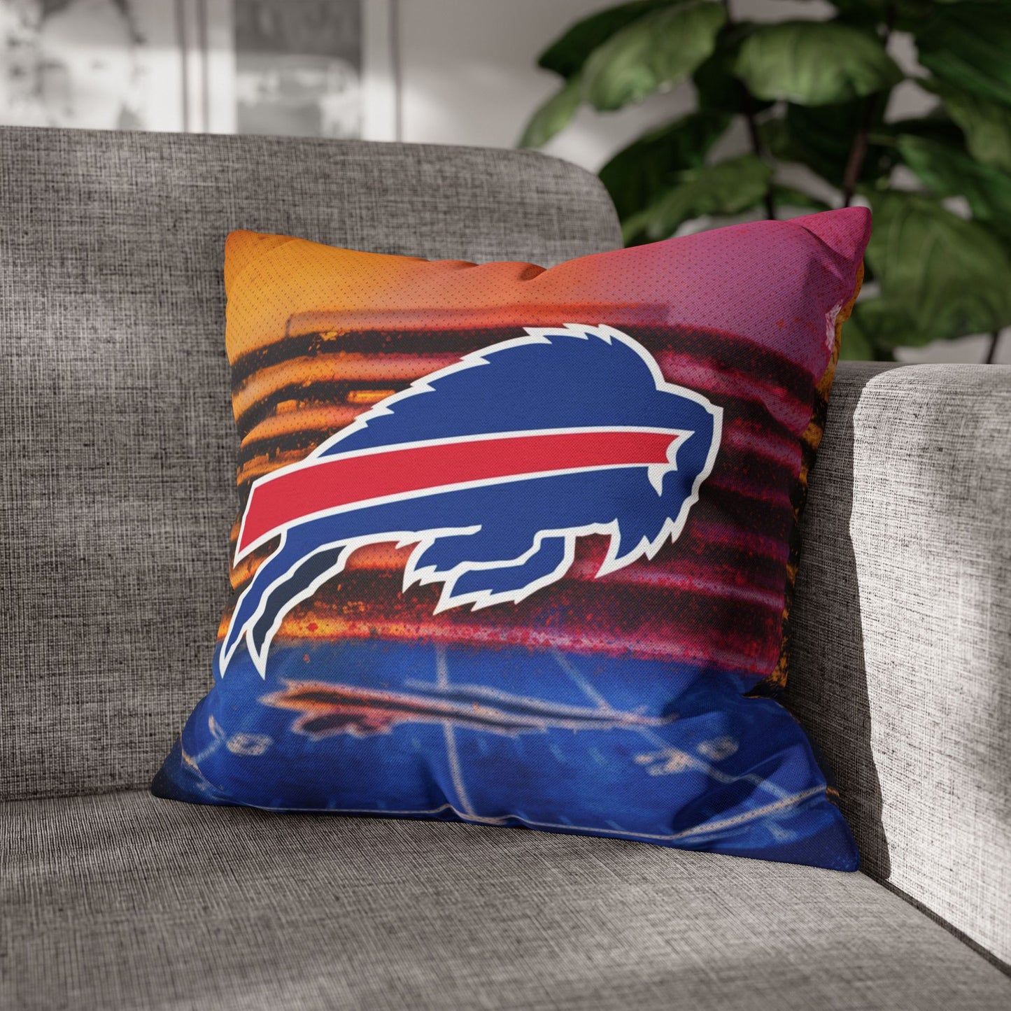 Buffalo Football Pillowcase | Buffalo Bills Fan Decor | NFL Team Pillow and Cover for Game Room, Man Cave, or Dorm