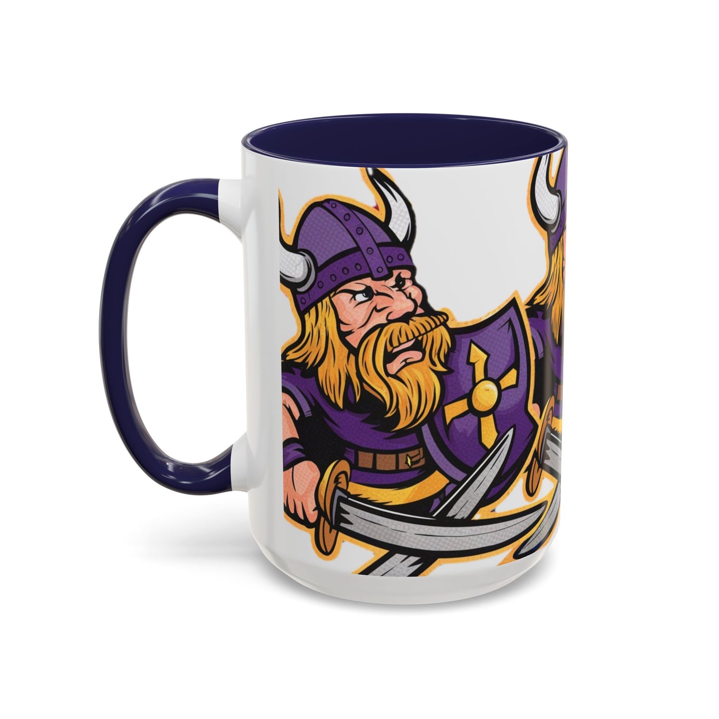 Retro Minnesota Vikings Coffee Mug | Nostalgic Viking Warrior Design | Redesigned NFL Logo Mug | Bold & Stylish Fan Gift