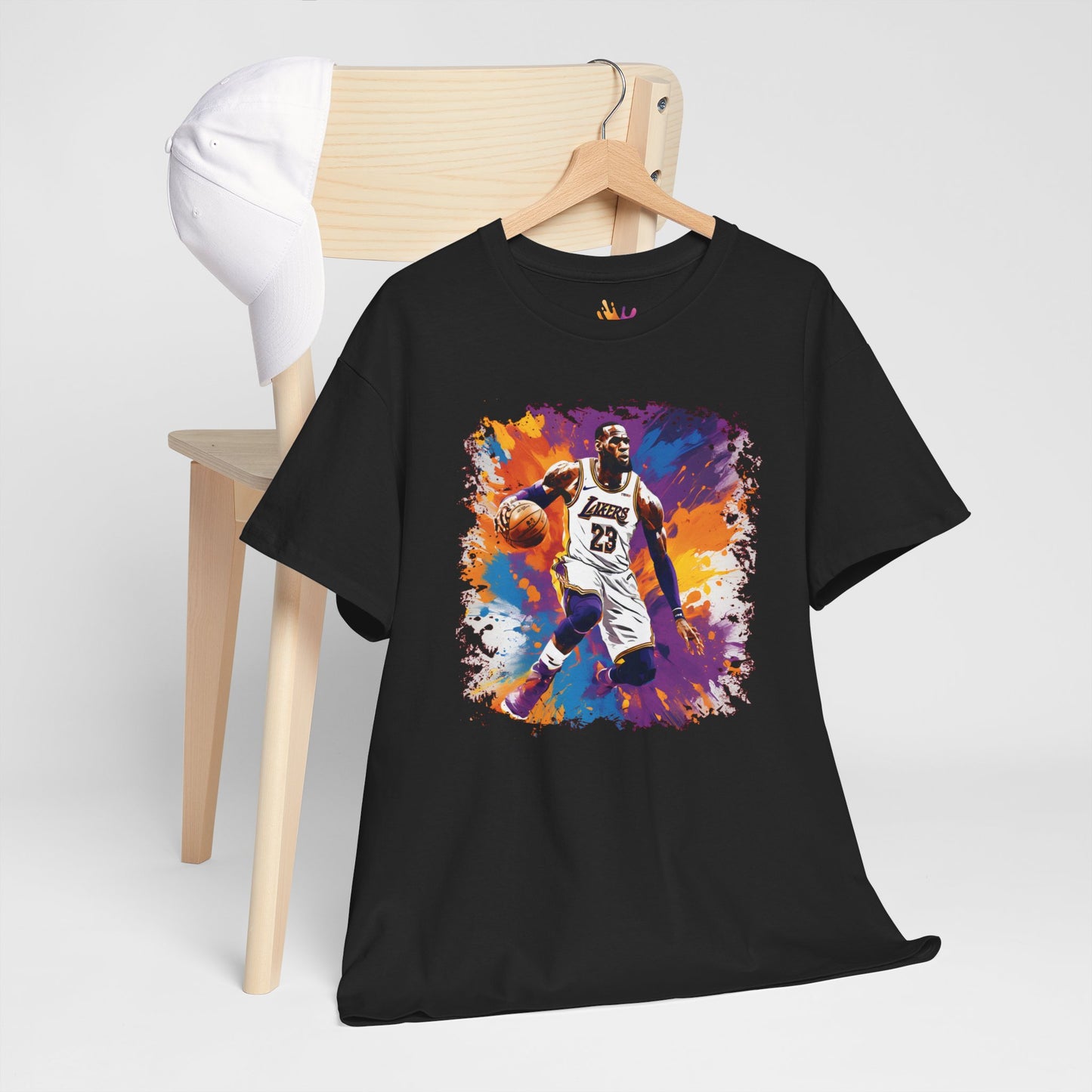 LeBron James Inspired Color Splash T-Shirt Iconic Basketball Legend Design, Perfect for Fans, Comfortable Everyday Wear