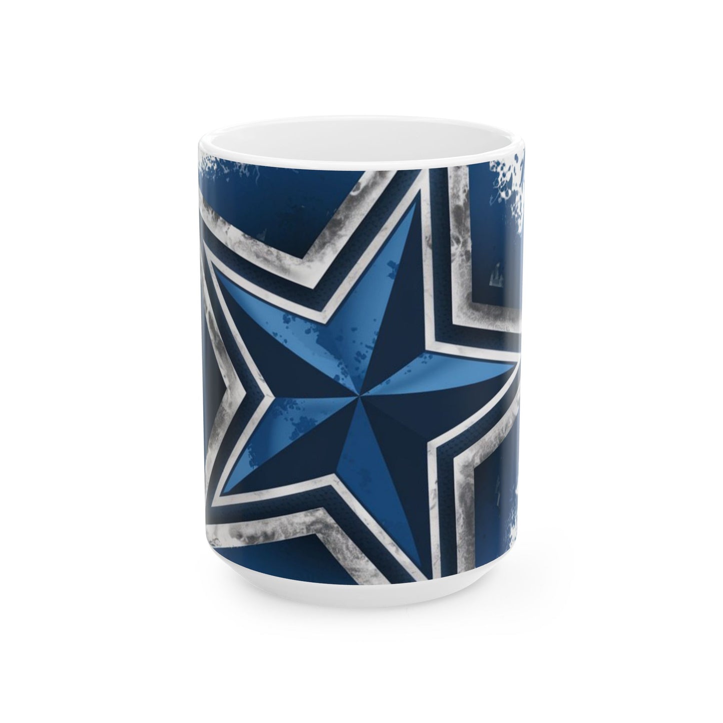 Dallas Star Logo White Ceramic Coffee Mug 15oz