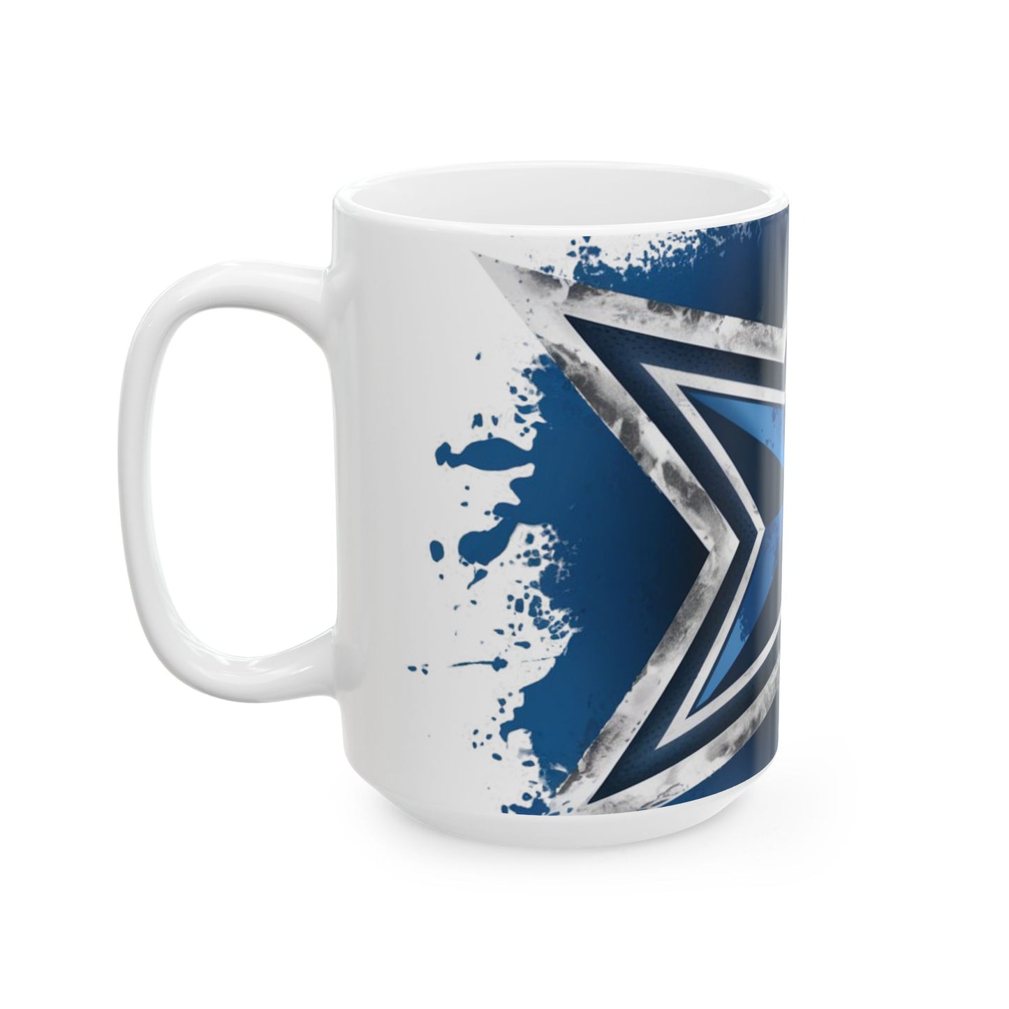 Dallas Cowboys-Inspired Star Logo Coffee Mug | 11oz & 15oz | Available in White and Navy Accent Colors | Perfect NFL Fan Gift