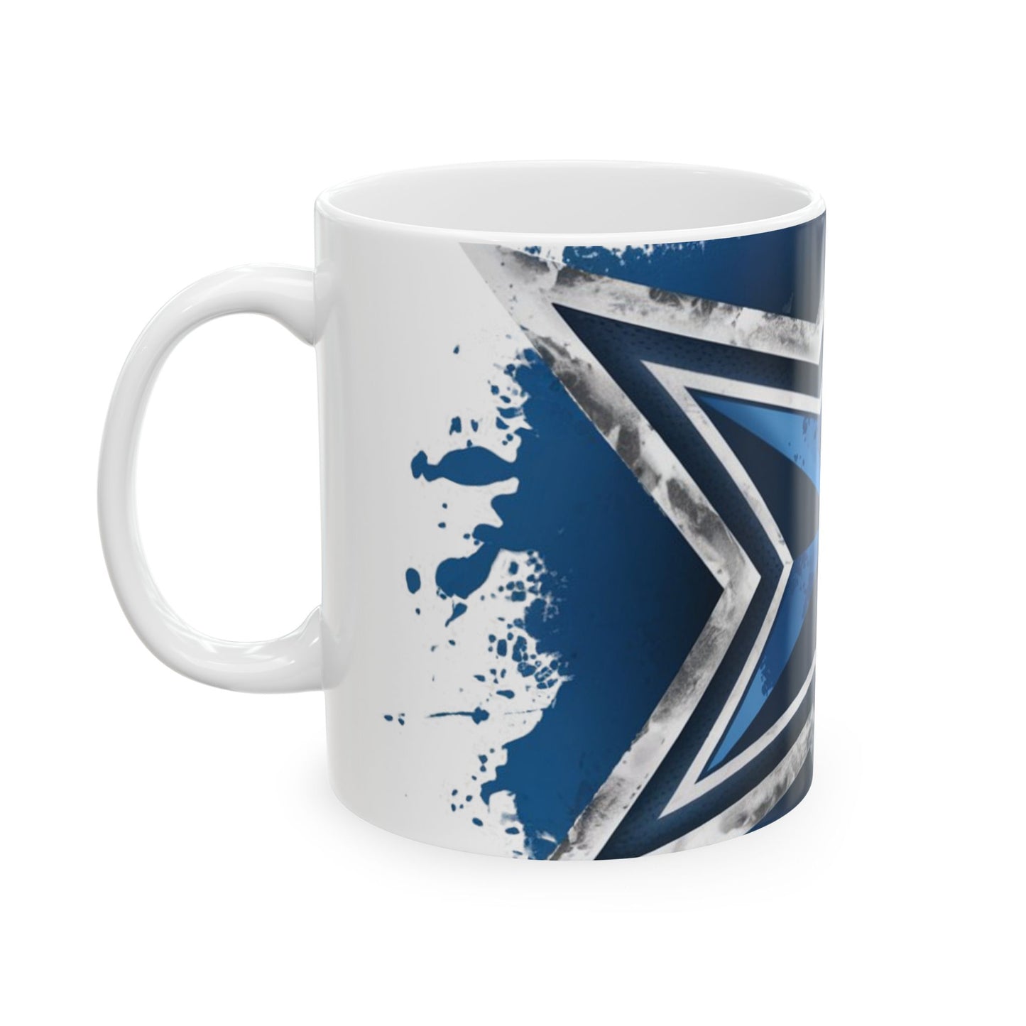 Dallas Cowboys-Inspired Star Logo Coffee Mug | 11oz & 15oz | Available in White and Navy Accent Colors | Perfect NFL Fan Gift