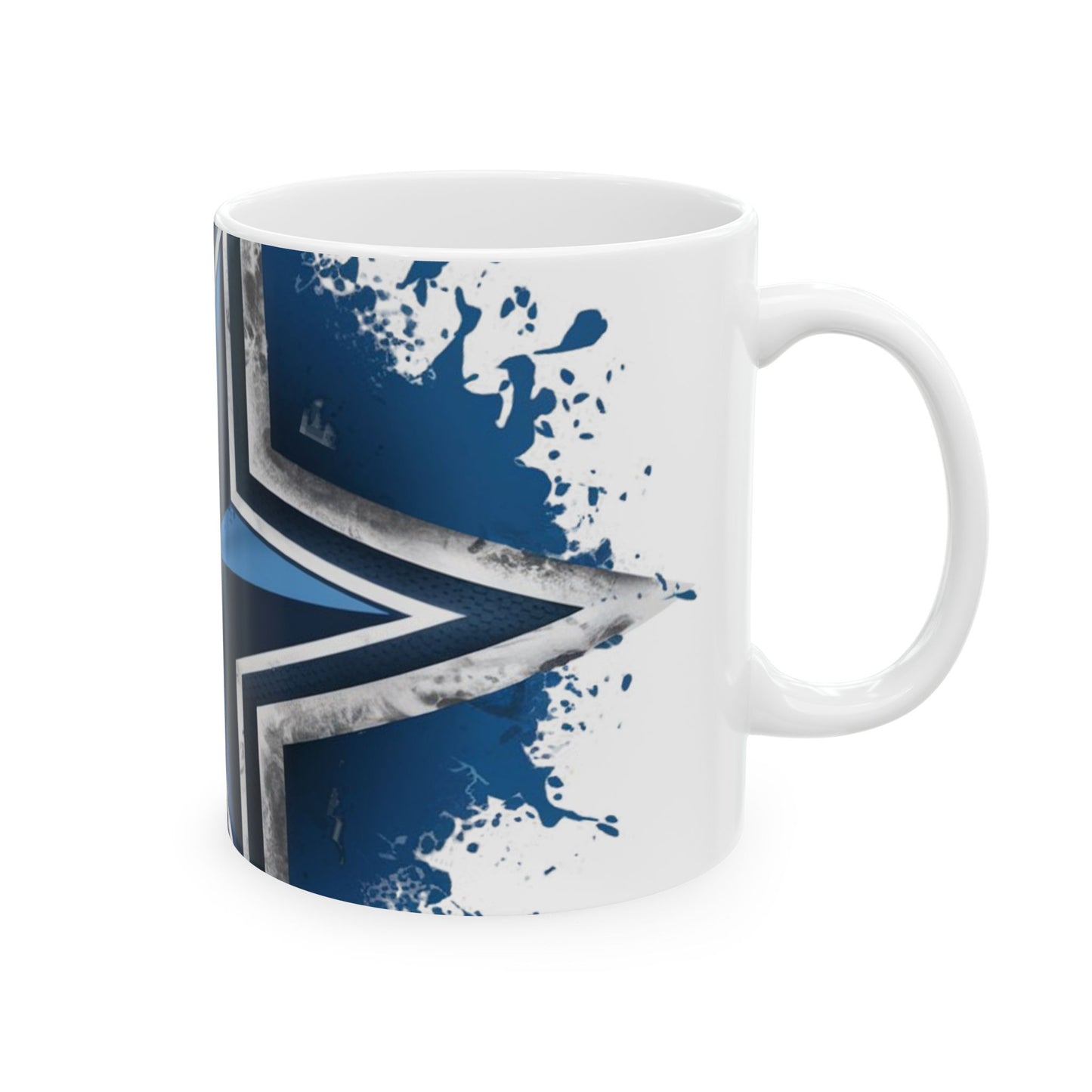 Dallas Cowboys-Inspired Star Logo Coffee Mug | 11oz & 15oz | Available in White and Navy Accent Colors | Perfect NFL Fan Gift